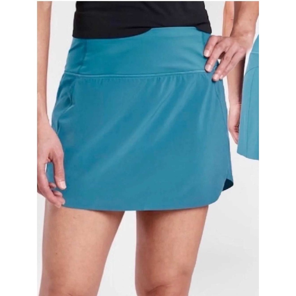 Athleta Run With It Skort Womens 14" Blue Athletic Activewear